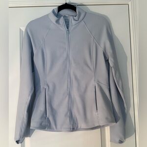 Athleta Women's Light Gray Ski Jacket - Salutation Ribbed Jacket (Light Blue)